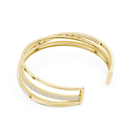 5.70CT Princess & Round Cut Lab Grown Diamond Minimalist Wedding Bracelet - HIGHCARAT DIAMONDS