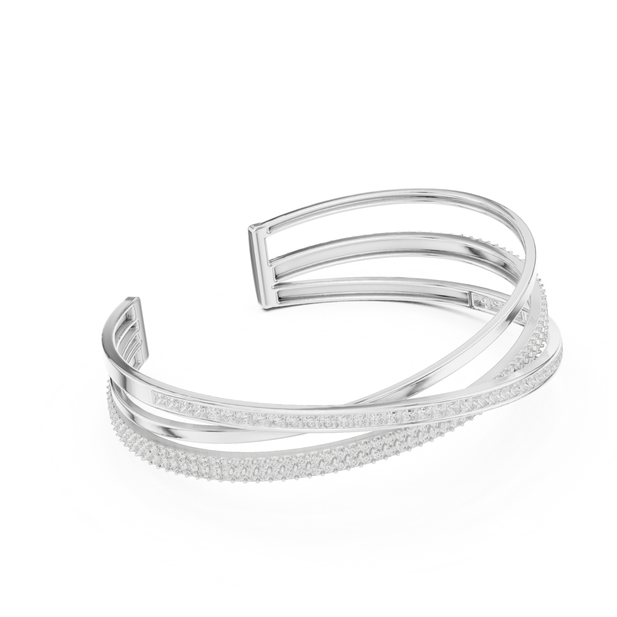 5.70CT Princess & Round Cut Lab Grown Diamond Minimalist Wedding Bracelet - HIGHCARAT DIAMONDS