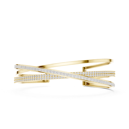 5.70CT Princess & Round Cut Lab Grown Diamond Minimalist Wedding Bracelet - HIGHCARAT DIAMONDS
