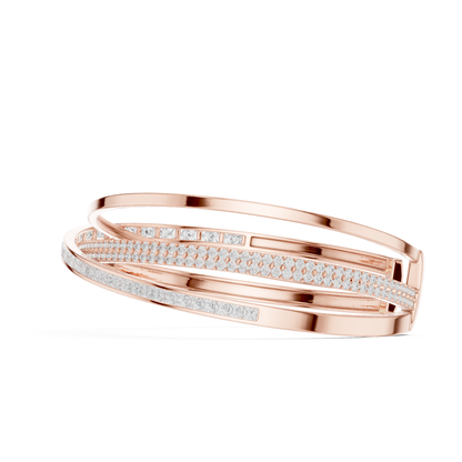 5.70CT Princess & Round Cut Lab Grown Diamond Minimalist Wedding Bracelet - HIGHCARAT DIAMONDS