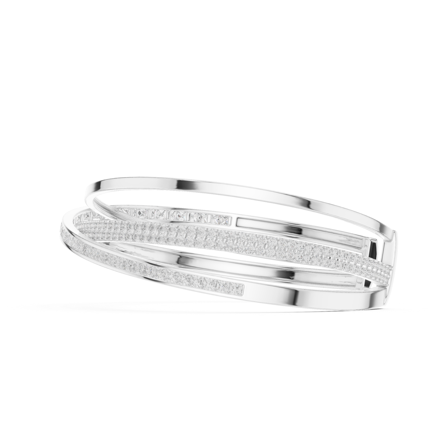 5.70CT Princess & Round Cut Lab Grown Diamond Minimalist Wedding Bracelet - HIGHCARAT DIAMONDS