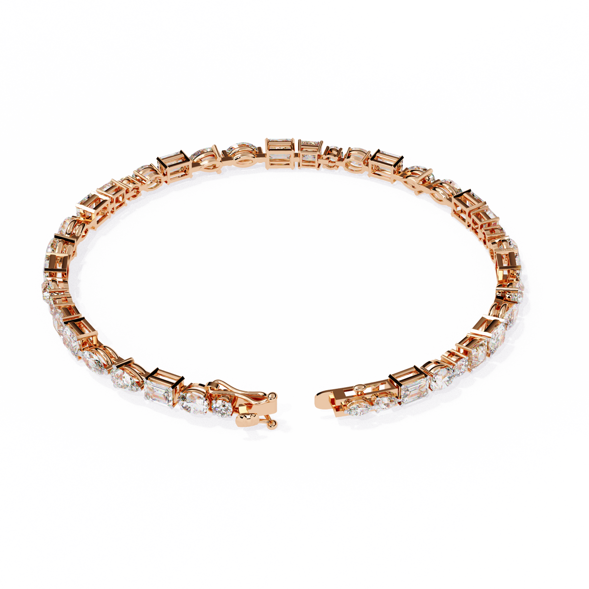 5.74Ct Multi Shape Lab Grown Daimond Unique Perfect Dainty Handcrafted Statement Tennis Bracelet Annivrasry Gift For Her - HIGHCARAT DIAMONDS