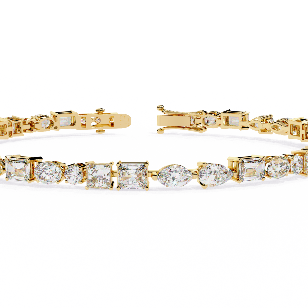 5.74Ct Multi Shape Lab Grown Daimond Unique Perfect Dainty Handcrafted Statement Tennis Bracelet Annivrasry Gift For Her - HIGHCARAT DIAMONDS