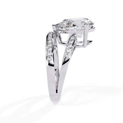 5.78Ct Pear And Round Cut Diamond Antique Vintage 10k Yellow Gold  Elegant Statement Dazzling Ring - HIGHCARAT DIAMONDS