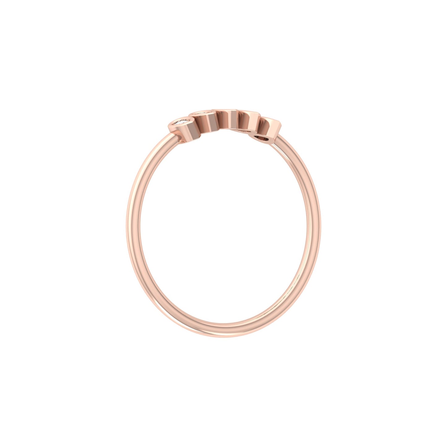 5 Stone Pear Cut Bezel Set Diamond Wedding Ring in 14KT Gold Lab Grown or Natural for Her - HIGHCARAT DIAMONDS