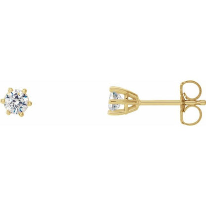 14K White 1/6 CTW Lab-Grown Diamond Earrings