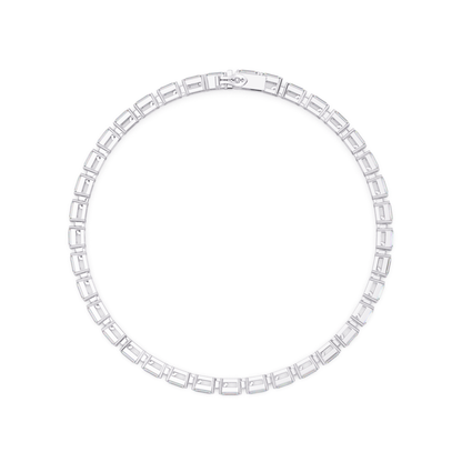 Emerald Cut Lab grown Diamond Tennis Bracelet