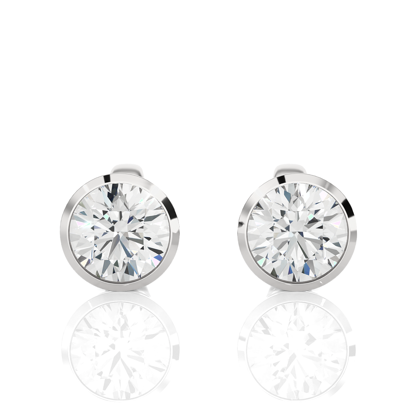1.18 Ct Round Certified Diamond Stud Earrings