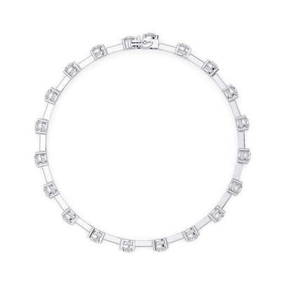 Floating Lab Grown Round Diamond Line Bracelet