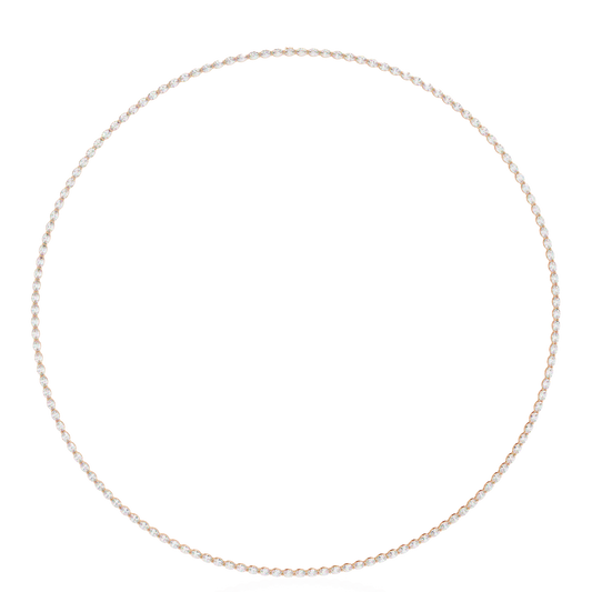 6.20 Ct Oval Cut Lab Grown And Natural Diamond Channel Set Unique Art Deco Tennis  Necklace For Annivary - HIGHCARAT DIAMONDS