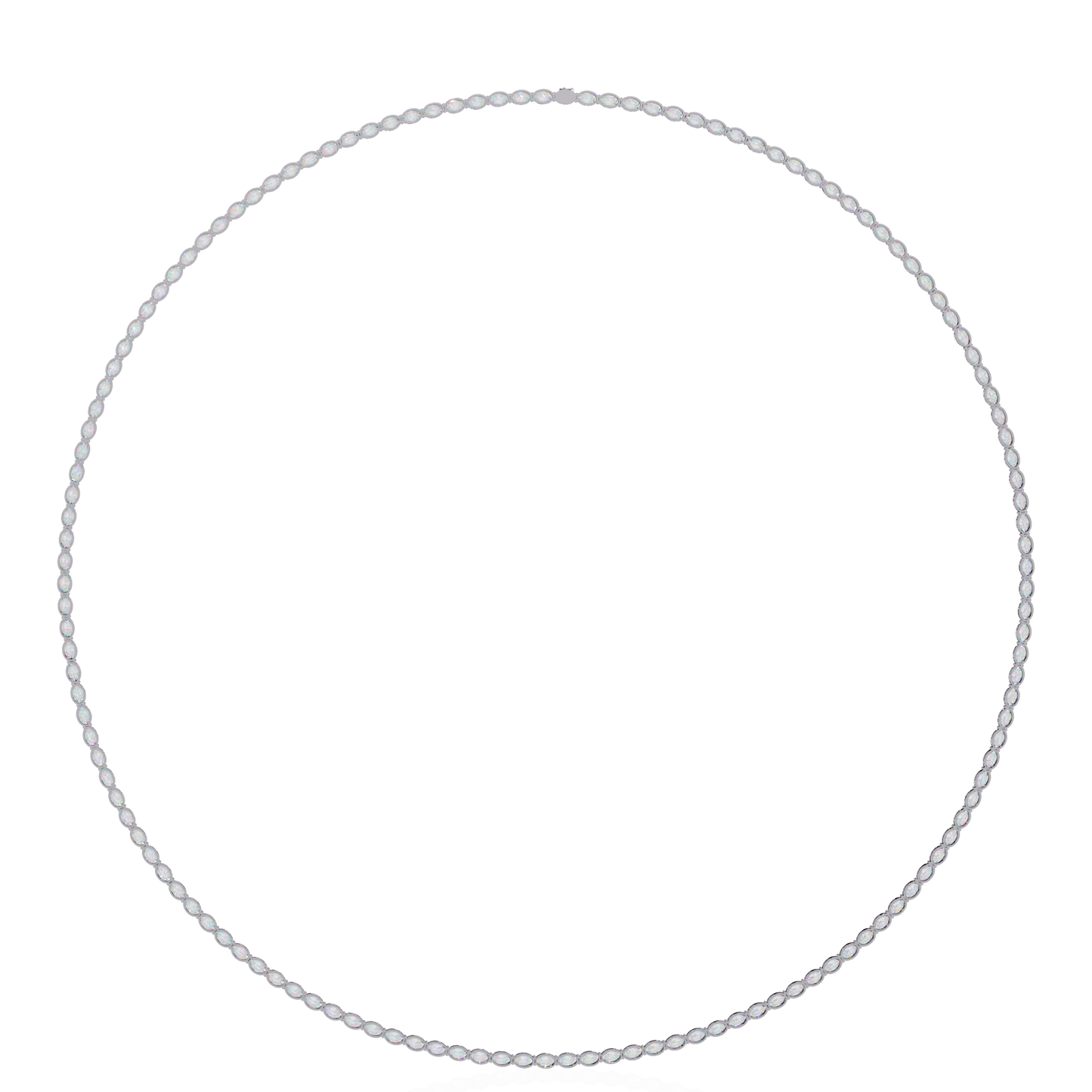 6.20 Ct Oval Cut Lab Grown And Natural Diamond Channel Set Unique Art Deco Tennis  Necklace For Annivary - HIGHCARAT DIAMONDS