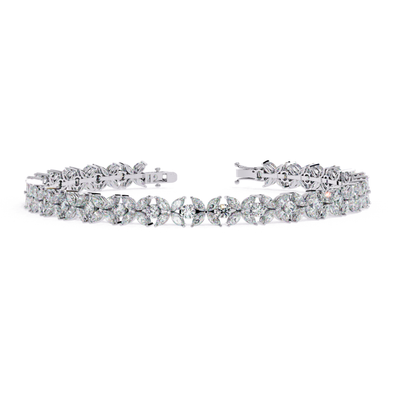 6.25Ct Marquise And Round Cut Diamond Antique Delicate  Vintage 14k Solid Rose Gold Stacking Wedding Tennis Bracelet Gift For Her - HIGHCARAT DIAMONDS