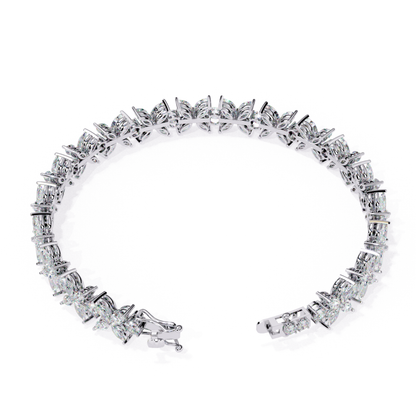 6.25Ct Marquise And Round Cut Diamond Antique Delicate  Vintage 14k Solid Rose Gold Stacking Wedding Tennis Bracelet Gift For Her - HIGHCARAT DIAMONDS