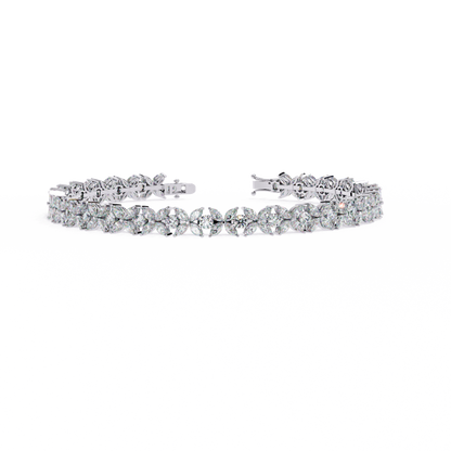 6.25Ct Marquise And Round Cut Diamond Antique Delicate  Vintage 14k Solid Rose Gold Stacking Wedding Tennis Bracelet Gift For Her - HIGHCARAT DIAMONDS