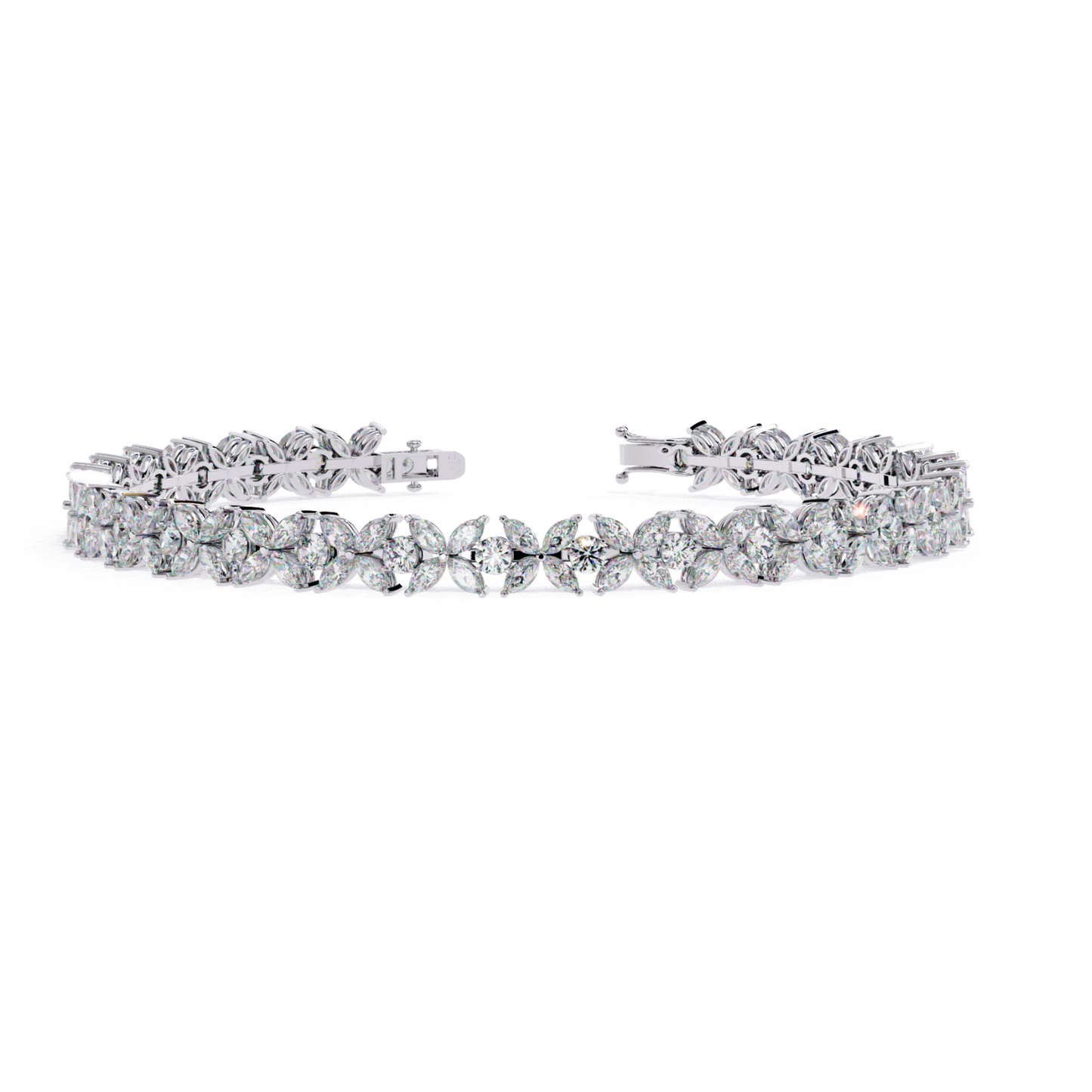 6.25Ct Marquise And Round Cut Diamond Antique Delicate  Vintage 14k Solid Rose Gold Stacking Wedding Tennis Bracelet Gift For Her - HIGHCARAT DIAMONDS