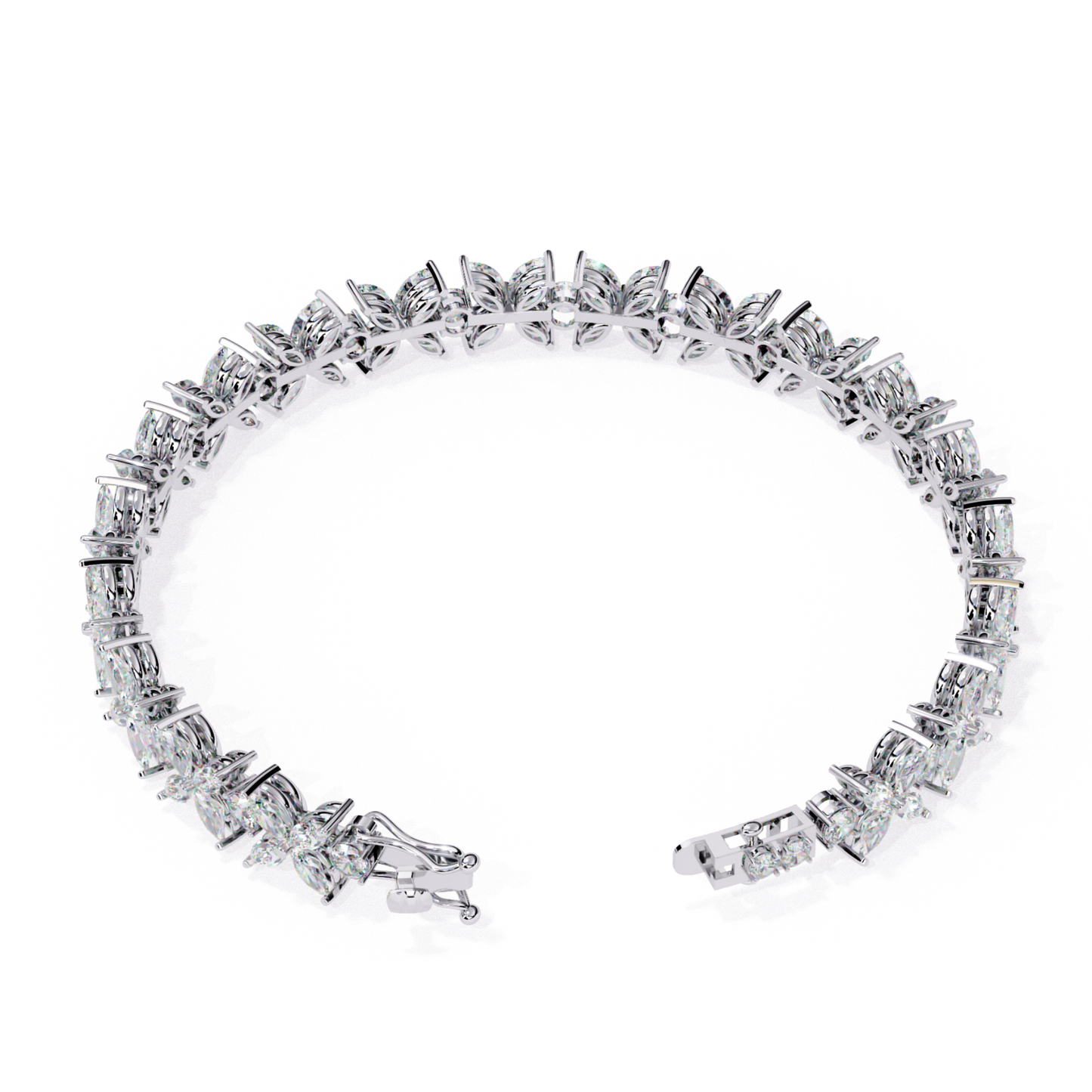 6.25Ct Marquise And Round Cut Diamond Antique Delicate  Vintage 14k Solid Rose Gold Stacking Wedding Tennis Bracelet Gift For Her - HIGHCARAT DIAMONDS