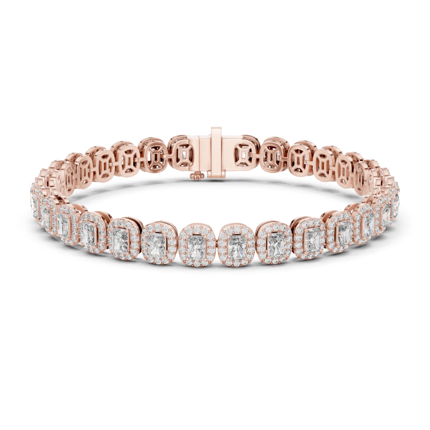 6.40CT Round and Radiant Cut Diamond Unique Prong Set Handcrafted Classic Wedding Wear Bracelet Gift For Women's - HIGHCARAT DIAMONDS