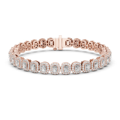 6.40CT Round and Radiant Cut Diamond Unique Prong Set Handcrafted Classic Wedding Wear Bracelet Gift For Women's - HIGHCARAT DIAMONDS