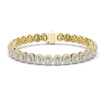6.40CT Round and Radiant Cut Diamond Unique Prong Set Handcrafted Classic Wedding Wear Bracelet Gift For Women's - HIGHCARAT DIAMONDS