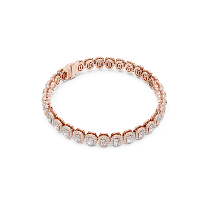 6.40CT Round and Radiant Cut Diamond Unique Prong Set Handcrafted Classic Wedding Wear Bracelet Gift For Women's - HIGHCARAT DIAMONDS