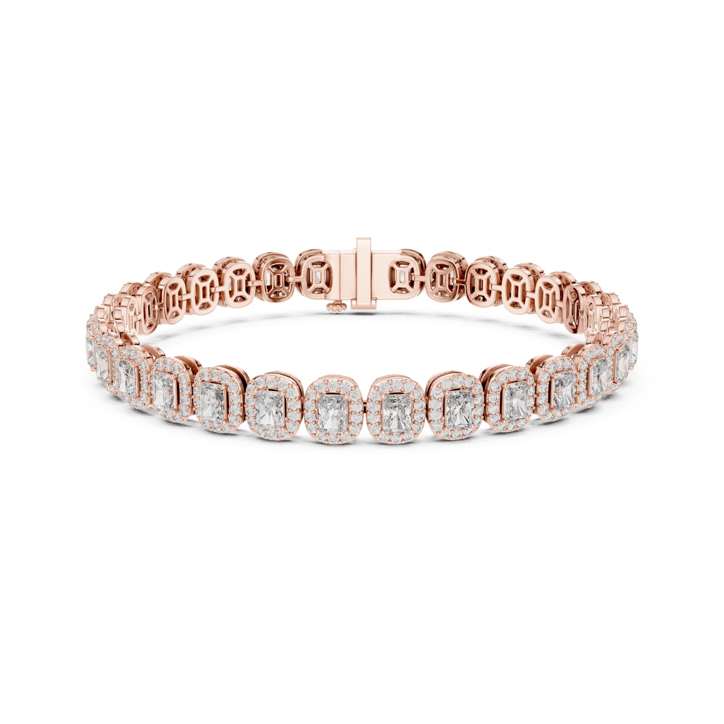 6.40CT Round and Radiant Cut Diamond Unique Prong Set Handcrafted Classic Wedding Wear Bracelet Gift For Women's - HIGHCARAT DIAMONDS