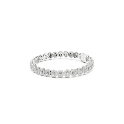 6.40CT Round and Radiant Cut Diamond Unique Prong Set Handcrafted Classic Wedding Wear Bracelet Gift For Women's - HIGHCARAT DIAMONDS