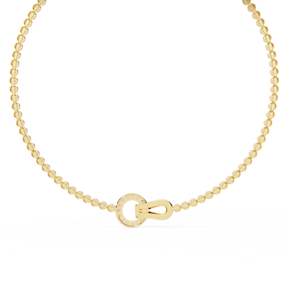6.42 Ct,10k White Solid Gold Fancy Round Cut Lab Grown& Natural Prong Set  Wedding Diamond  Necklace - HIGHCARAT DIAMONDS