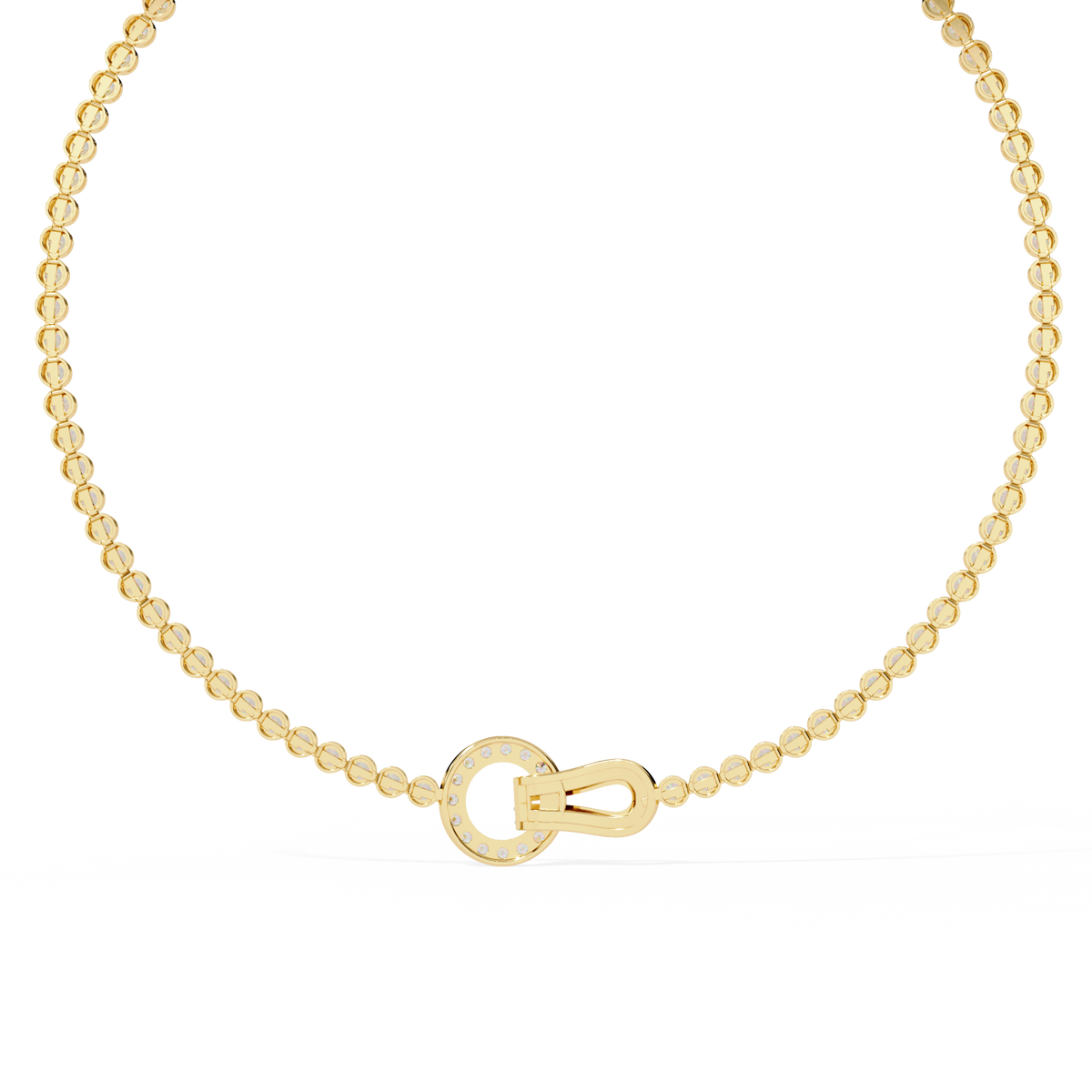 6.42 Ct,10k White Solid Gold Fancy Round Cut Lab Grown& Natural Prong Set  Wedding Diamond  Necklace - HIGHCARAT DIAMONDS