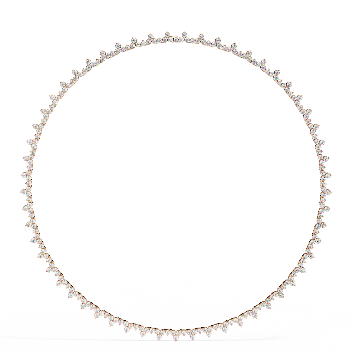 Round Cut 6.61 Ct Lab Grown And Natural Vintage Antique Bridesmaid Diamond Necklace - HIGHCARAT DIAMONDS