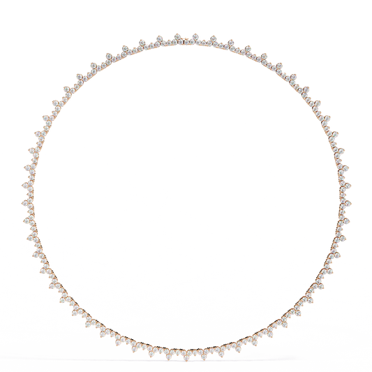 Round Cut 6.61 Ct Lab Grown And Natural Vintage Antique Bridesmaid Diamond Necklace - HIGHCARAT DIAMONDS