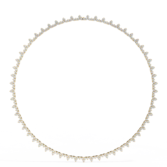 Round Cut 6.61 Ct Lab Grown And Natural Vintage Antique Bridesmaid Diamond Necklace - HIGHCARAT DIAMONDS