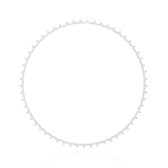 Round Cut 6.61 Ct Lab Grown And Natural Vintage Antique Bridesmaid Diamond Necklace - HIGHCARAT DIAMONDS
