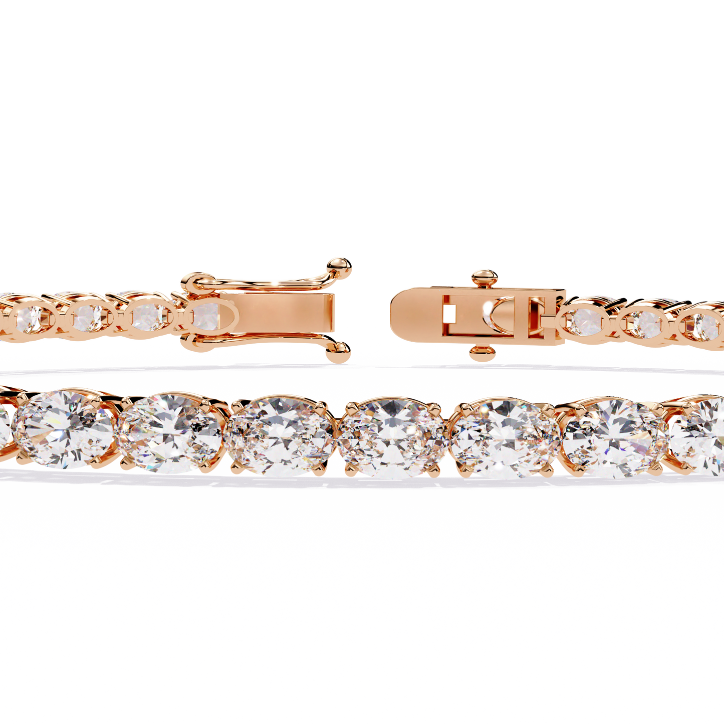6.72Ct Oval Cut Top Grade Diamond Unique Minimalist Vintage Elegant Stacking Tennis Bridal Bracelet For Her - HIGHCARAT DIAMONDS