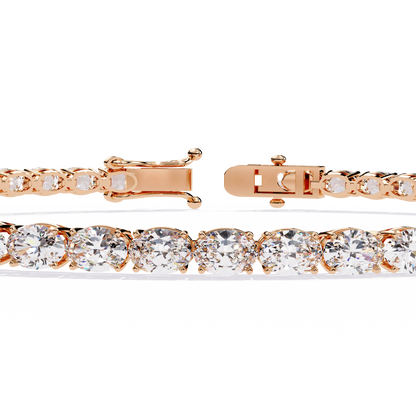 6.72Ct Oval Cut Top Grade Diamond Unique Minimalist Vintage Elegant Stacking Tennis Bridal Bracelet For Her - HIGHCARAT DIAMONDS