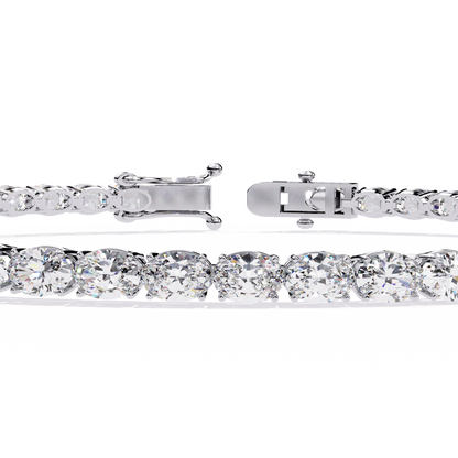 6.72Ct Oval Cut Top Grade Diamond Unique Minimalist Vintage Elegant Stacking Tennis Bridal Bracelet For Her - HIGHCARAT DIAMONDS