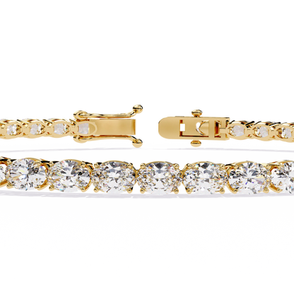 6.72Ct Oval Cut Top Grade Diamond Unique Minimalist Vintage Elegant Stacking Tennis Bridal Bracelet For Her - HIGHCARAT DIAMONDS