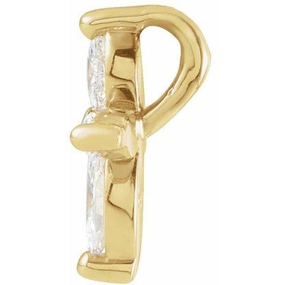 14K Yellow 1/6 CTW Natural Diamond Cross Pendant