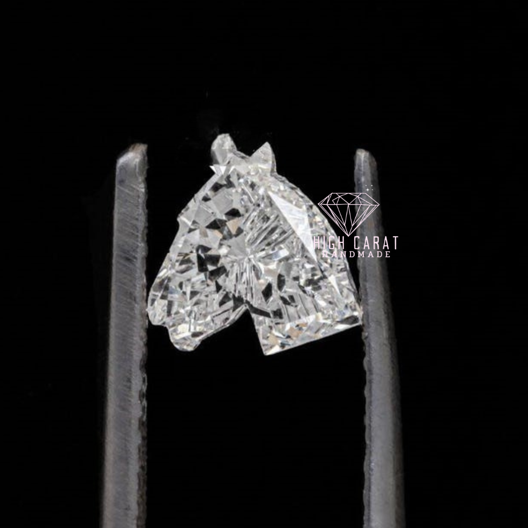 Horse Shape Antique Lab Grown Fancy Cut Diamond