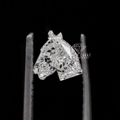 Horse Shape Antique Lab Grown Fancy Cut Diamond