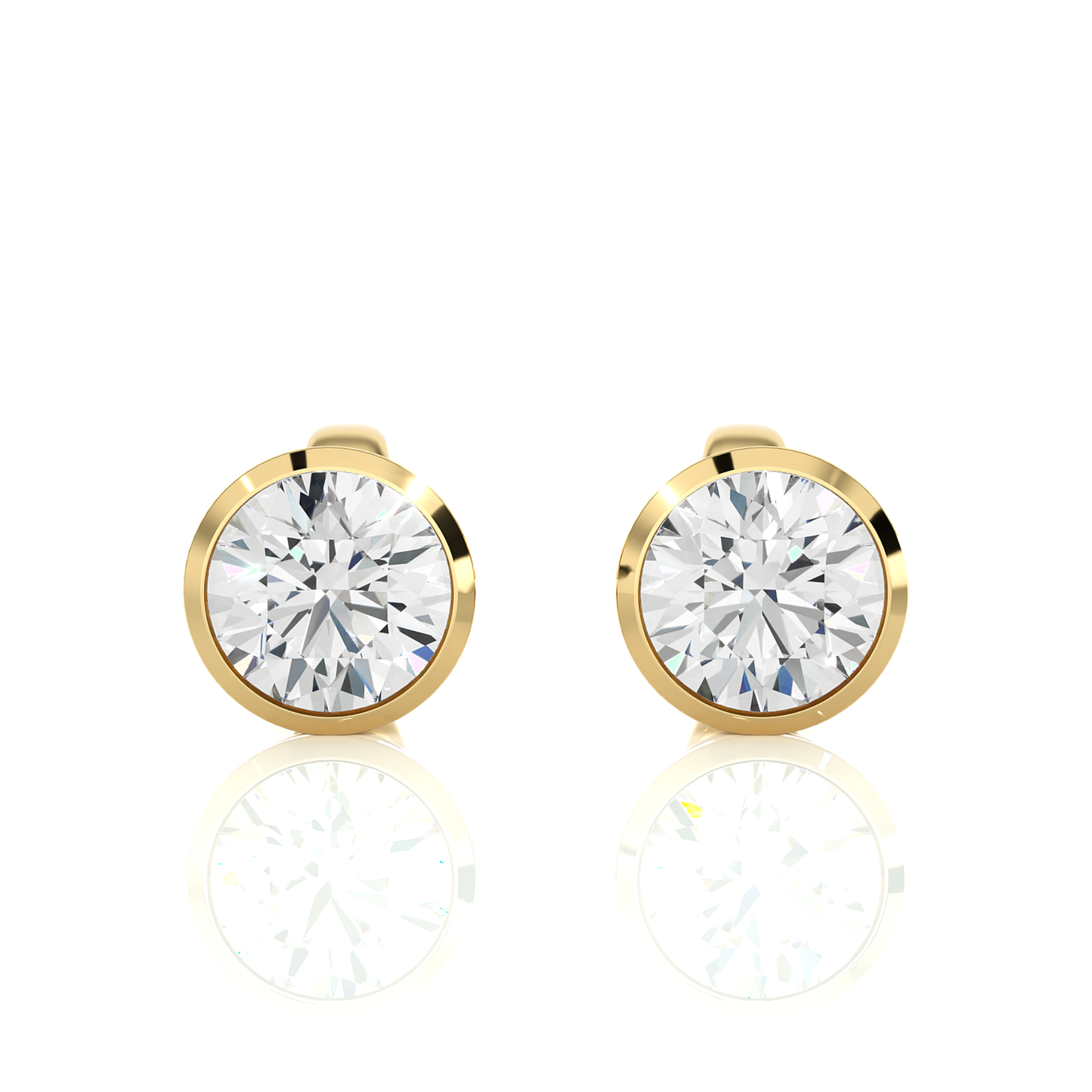 1.18 Ct Round Certified Diamond Stud Earrings