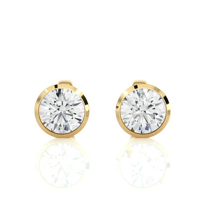 1.18 Ct Round Certified Diamond Stud Earrings