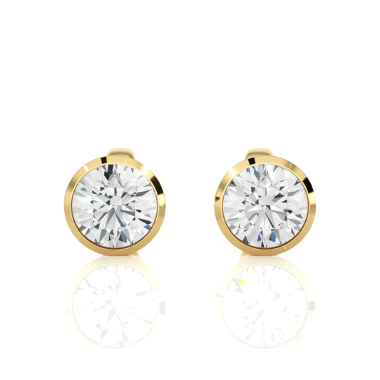 1.18 Ct Round Certified Diamond Stud Earrings