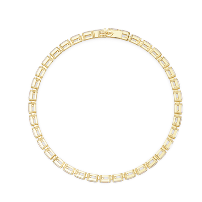 Emerald Cut Lab grown Diamond Tennis Bracelet