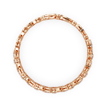 Mixed Shape Lab grown Diamond Wide Bracelet