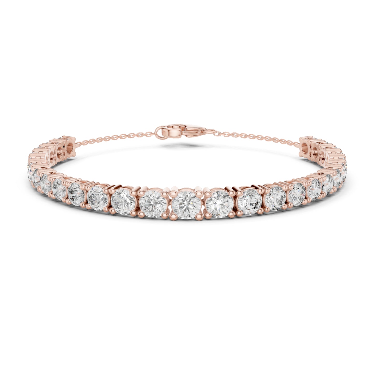 7.14Ct Round Cut High Quality Lab Grown Diamond Vintage Cluster Sparkling Dainty Charm Bracelet For Women's - HIGHCARAT DIAMONDS