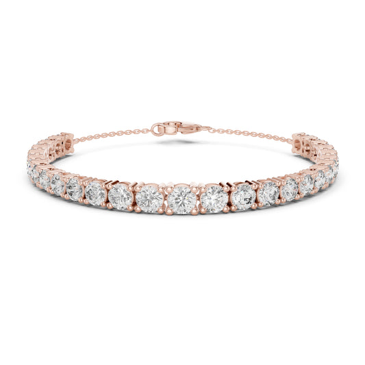 7.14Ct Round Cut High Quality Lab Grown Diamond Vintage Cluster Sparkling Dainty Charm Bracelet For Women's - HIGHCARAT DIAMONDS