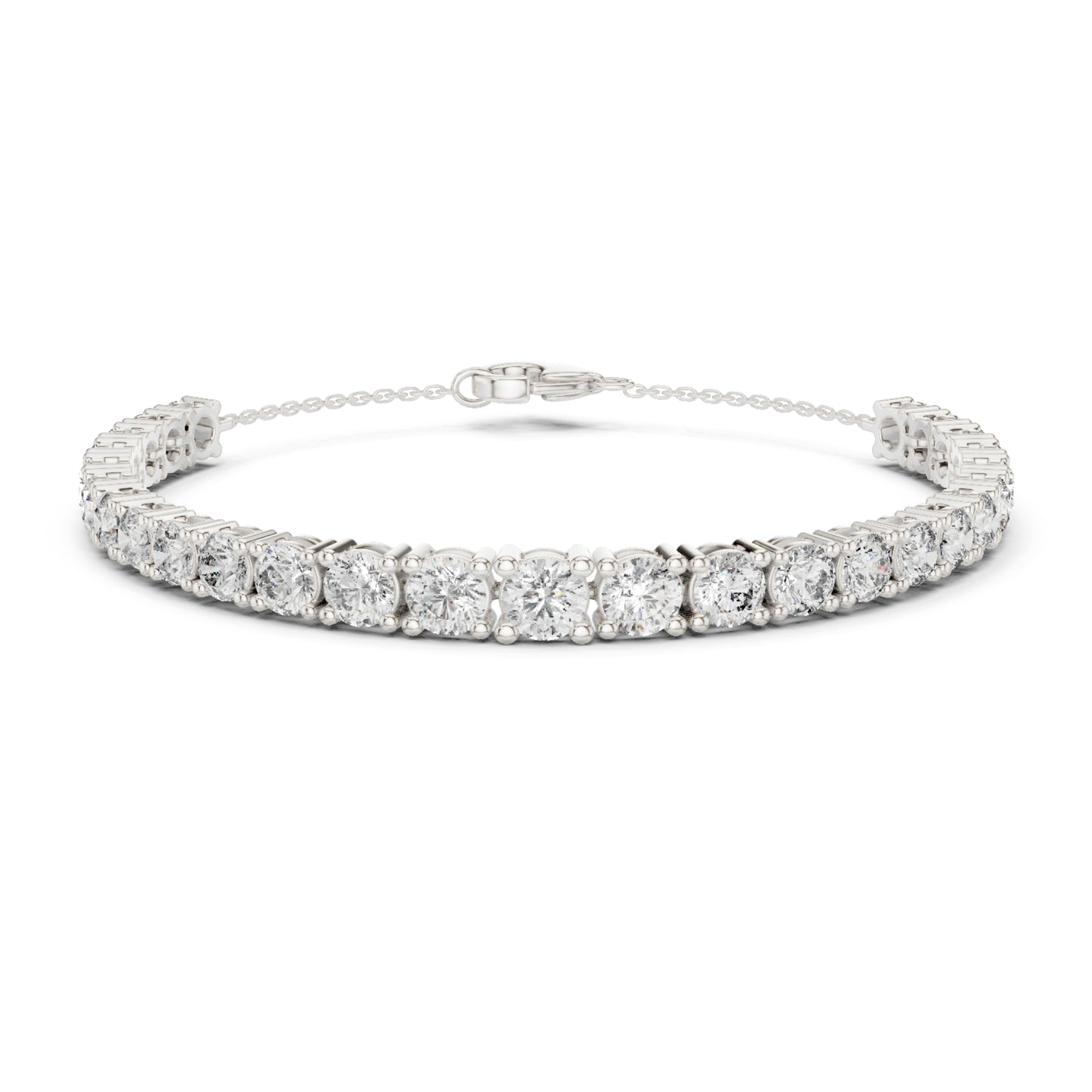 7.14Ct Round Cut High Quality Lab Grown Diamond Vintage Cluster Sparkling Dainty Charm Bracelet For Women's - HIGHCARAT DIAMONDS