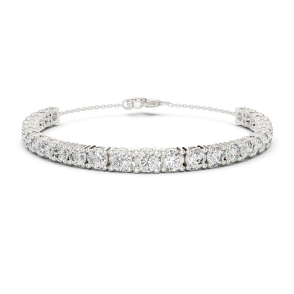 7.14Ct Round Cut High Quality Lab Grown Diamond Vintage Cluster Sparkling Dainty Charm Bracelet For Women's - HIGHCARAT DIAMONDS