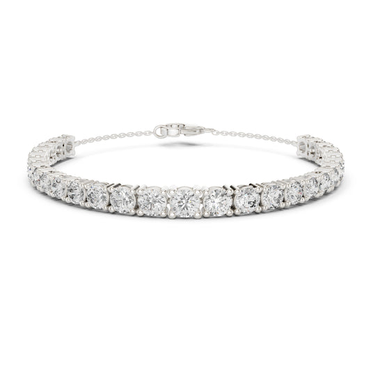 7.14Ct Round Cut High Quality Lab Grown Diamond Vintage Cluster Sparkling Dainty Charm Bracelet For Women's - HIGHCARAT DIAMONDS