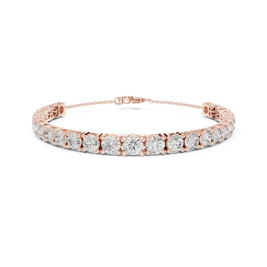 7.14Ct Round Cut High Quality Lab Grown Diamond Vintage Cluster Sparkling Dainty Charm Bracelet For Women's - HIGHCARAT DIAMONDS